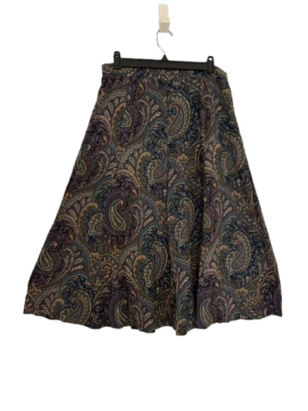 Koret Petite Paisley Midi A-Line Skirt with Pockets